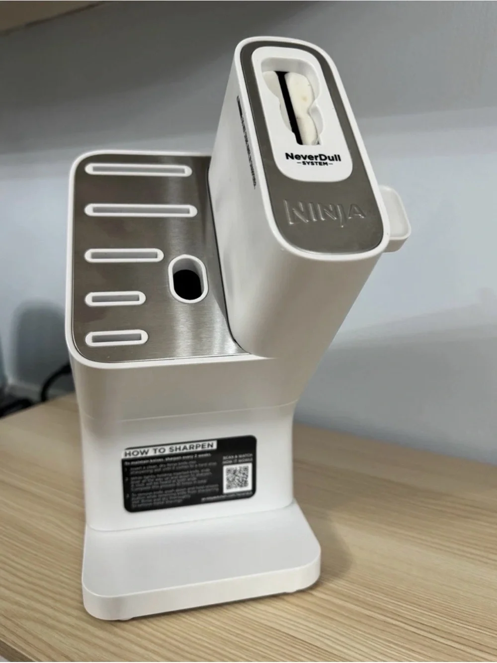 Ninja 5 Slot NeverDull System (Base Only) Knife Block White K12007 WHBN